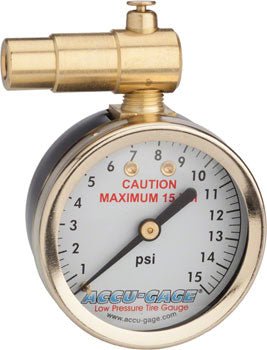 Meiser Presta-Valve Dial Gauge with Pressure Relief: 15psi - Alaska Bicycle Center