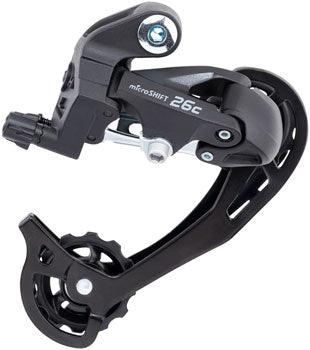 microSHIFT M26C Rear Derailleur - 7/8 Speed, Long Cage, for 13-34t Freewheel, Black - Alaska Bicycle Center