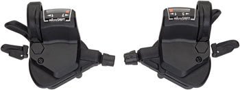 microSHIFT Mezzo Thumb-Tap Shifter Set, 7-Speed, Triple, Optical Gear Indicator, Shimano Compatible - Alaska Bicycle Center