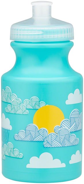 MSW Kids Water Bottle and Cage Kit - Clouds w/ Black Cage - Alaska Bicycle Center
