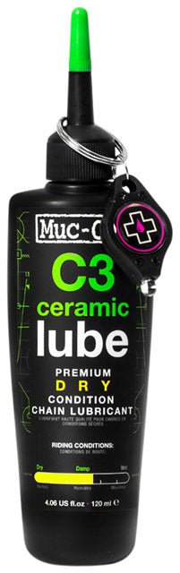 Muc-Off C3 Dry Ceramic Bike Chain Lube - 120ml, Drip - Alaska Bicycle Center