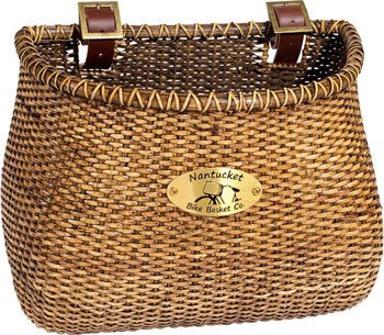 Nantucket Lightship Front Basket, Classic Shape Stained - Alaska Bicycle Center