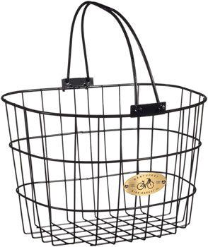 Nantucket Surfside Adult Wire D Handlebar Basket - Black - Alaska Bicycle Center