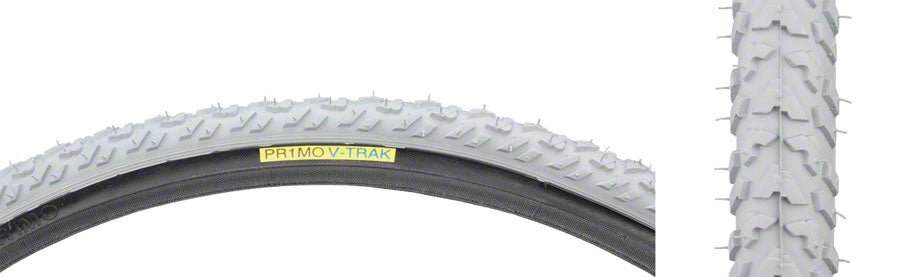 Primo Wheelchair Tire - 24 x 1 3/8, Clincher, Wire, Gray/Black - Alaska Bicycle Center