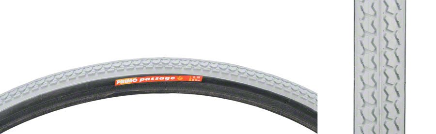 Primo Wheelchair Tire - 26 x 1, Clincher, Wire, Gray, Knobby Tread - Alaska Bicycle Center