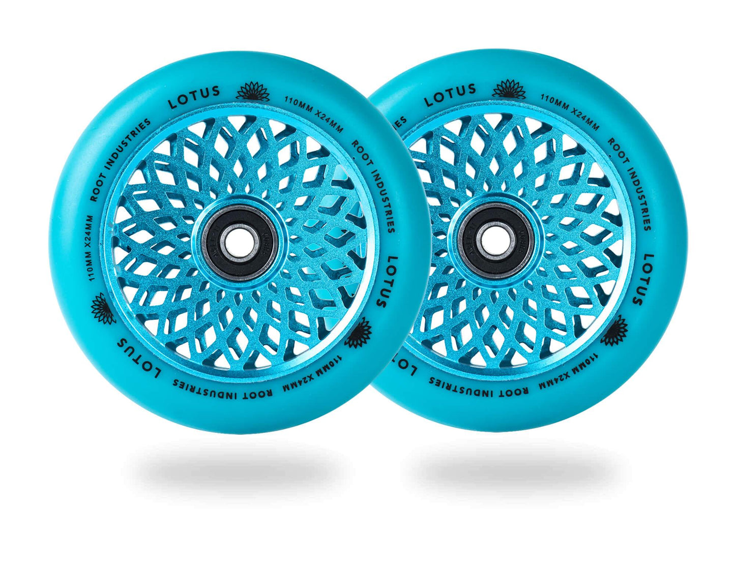 Root Industries 110mm x 24mm Lotus Scooter Wheels - Blue/Blue - Alaska Bicycle Center