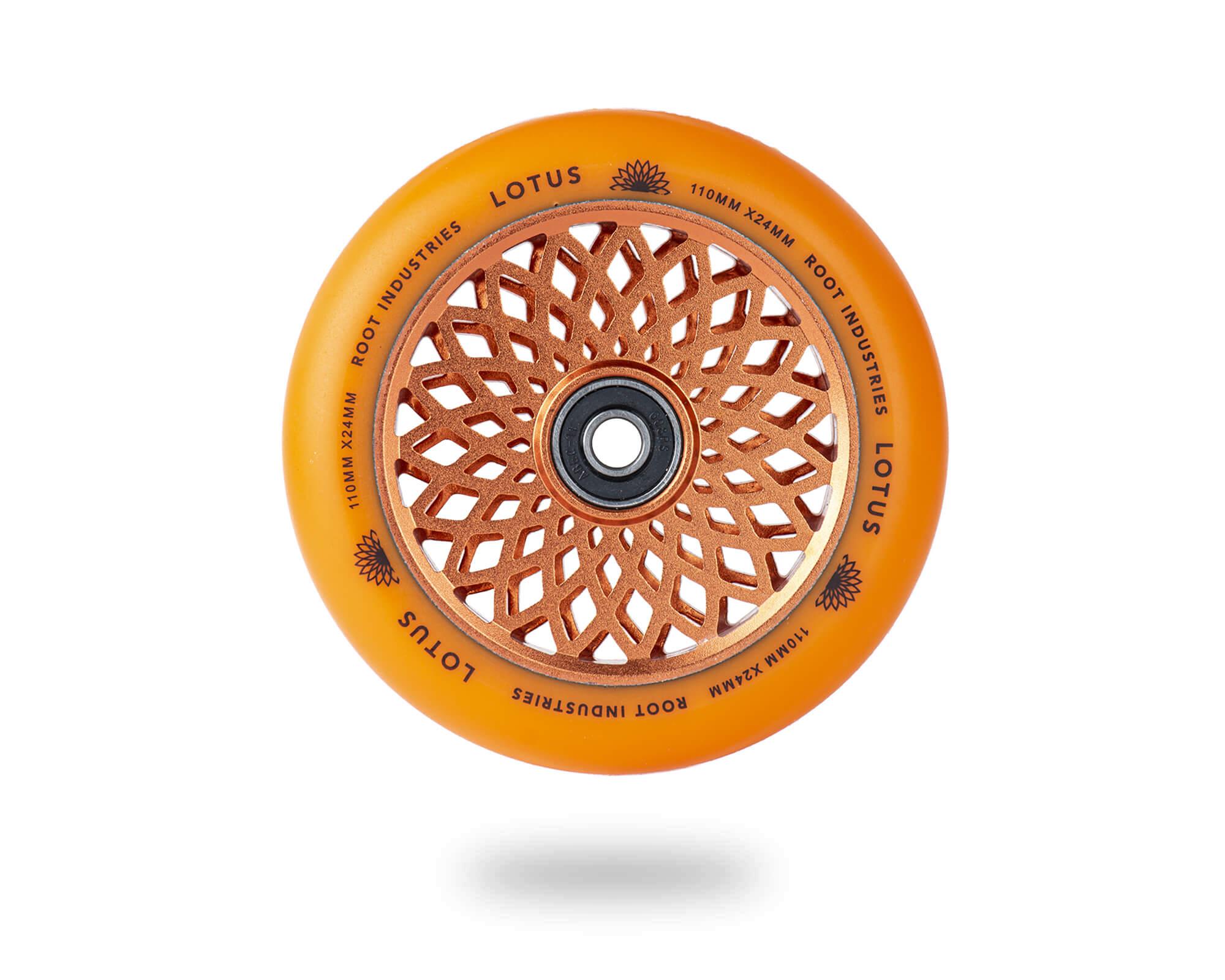 Root Industries 110mm x 24mm Lotus Scooter Wheels - Orange | World's Fastest