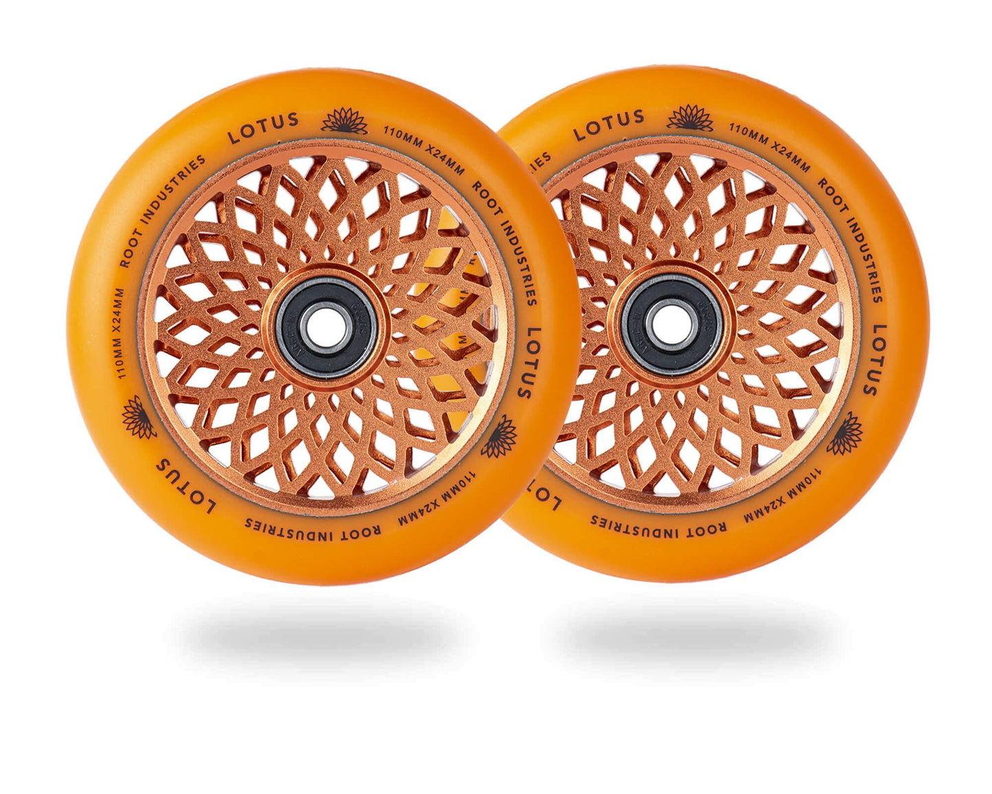 Root Industries 110mm x 24mm Lotus Scooter Wheels - Orange - Alaska Bicycle Center