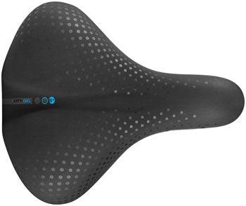 Selle San Marco City Gel Saddle - Steel, Black, Men's, Large - Alaska Bicycle Center