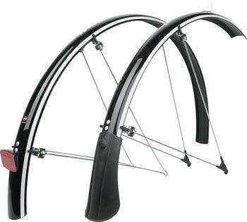 SKS B45 Reflective Commuter II Fender: Black, 700 x 25-38 - Alaska Bicycle Center