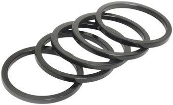 Wheels Manufacturing Aluminum Headset Spacer - 1-1/8", 2.5mm, Black, 5-pack - Alaska Bicycle Center