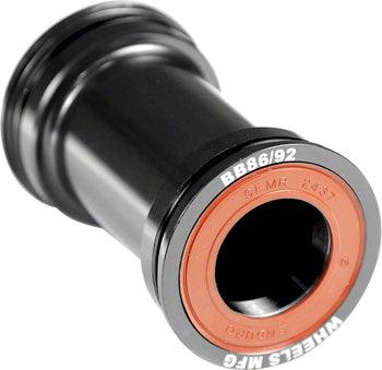 Wheels Manufacturing BB86/92 Shimano Bottom Bracket with ABEC-3 Bearings Black Cups - Alaska Bicycle Center