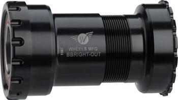 Wheels Manufacturing BBright to Shimano Bottom Bracket with Angular Contact Bearings Black Cups - Alaska Bicycle Center