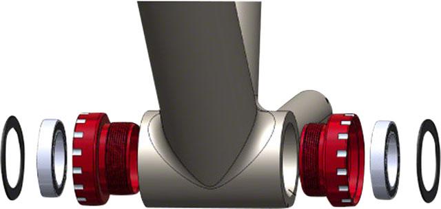 Wheels Manufacturing BSA Bottom Bracket - Shimano MTB, ABEC-3 Bearings, Black Cups - Alaska Bicycle Center