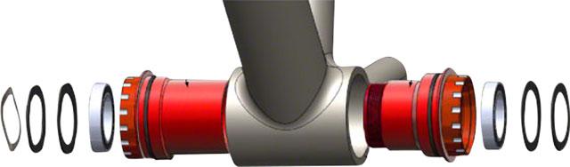 Wheels Manufacturing PressFit 30 to SRAM Thread-Together Bottom Bracket with ZERO Ceramic Hybrid Bearings, Black - Alaska Bicycle Center