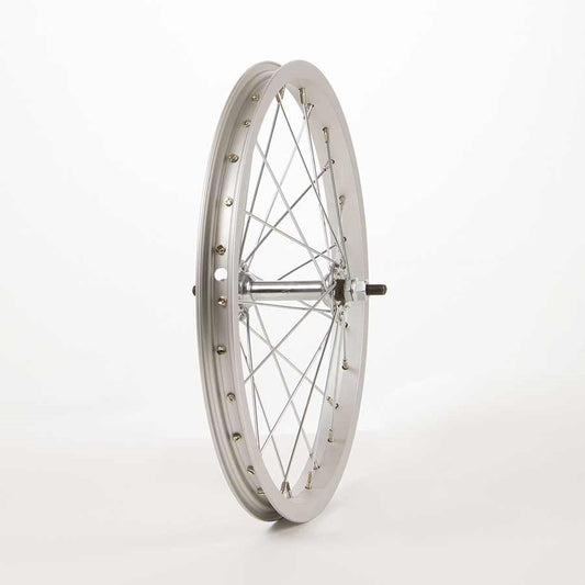 Wheel Shop, Alex C1000 Silver/ KT-104F, Wheel, Front, 16'' / 305, Holes: 28, Bolt-on, 100mm, Rim
