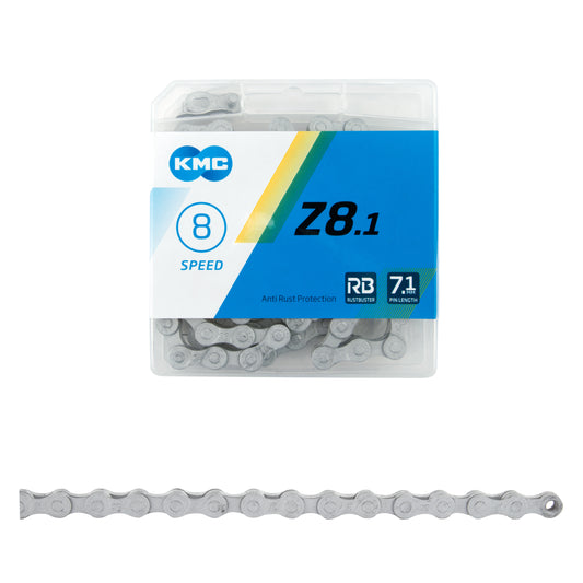 KMC Z8.1 RB Rustbuster Chain - 8-Speed, 116 Links, Gray