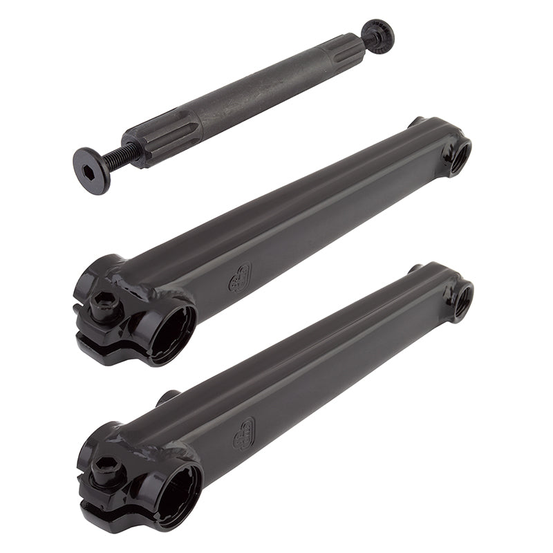 SE V-Ridge BMX Cranks - 19mm, 175mm, Black