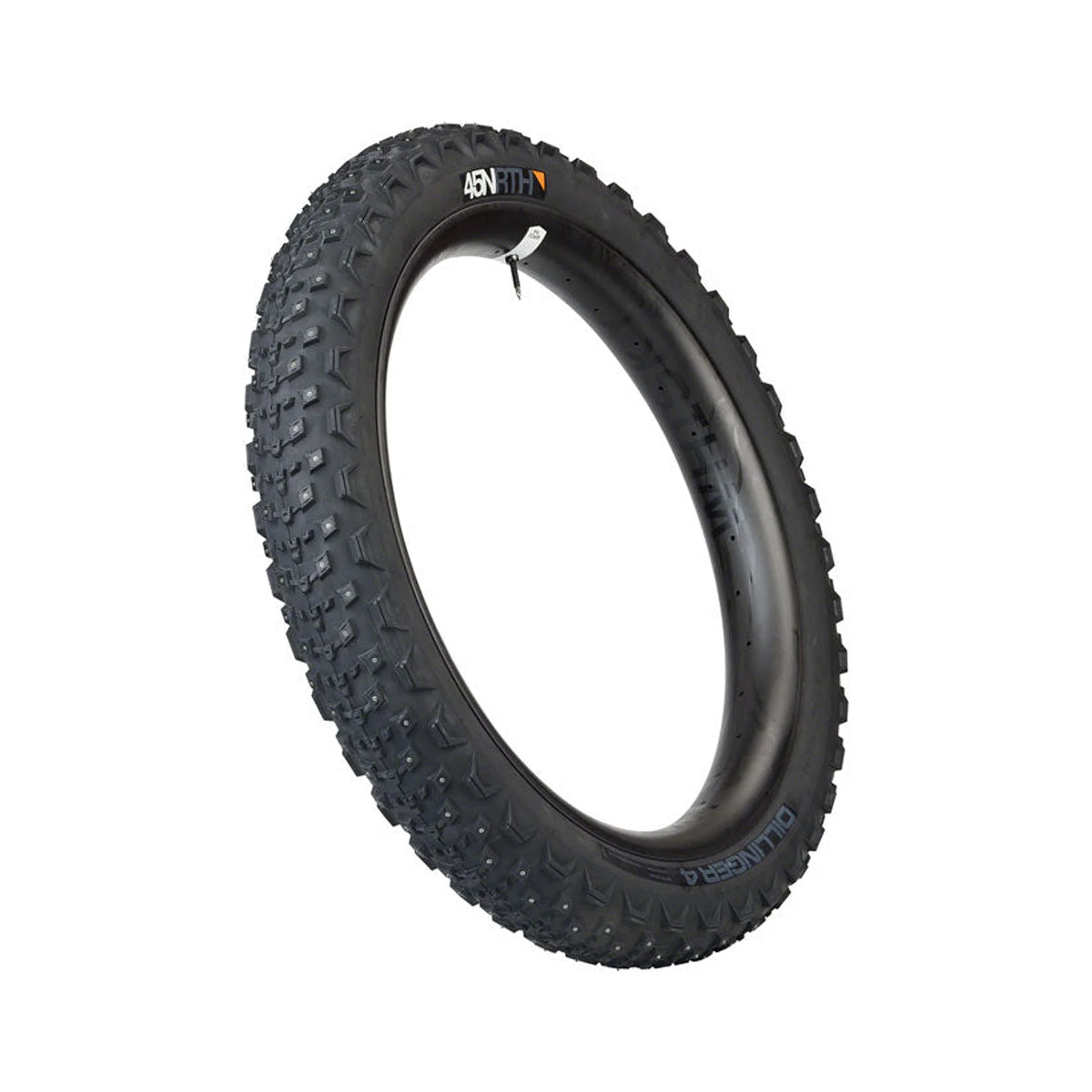 45NRTH Dillinger 4 Tire - 27.5 x 4.0, Tubeless, Folding, Black, 60 TPI, 168 Carbide Steel Studs (Bicycle Tires) – detail