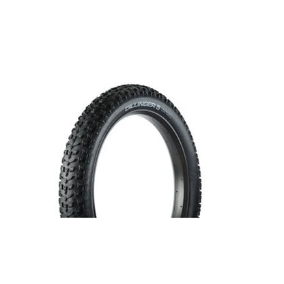 45NRTH Dillinger 5 Tire - 26 x 4.6, Tubeless, Folding, Black, 60 TPI, 258 Carbide Steel Studs (Bicycle Tires) – detail angle