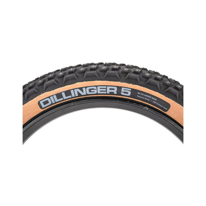 45NRTH Dillinger 5 Tire - 27.5 x 4.5, Tubeless, Folding, Tan, 60 TPI, 252 Concave Carbide Aluminum Studs (Bicycle Tires)