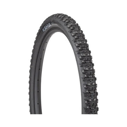 45NRTH Kahva Tire - 29 x 2.25, Tubeless, Folding, Black, 60 TPI, 252 Concave Carbide Studs (Bicycle Tires) – detail angle