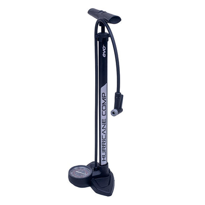 EVO, Hurricane Comp, Floor Pump, SmartHead, 180psi, Black/Silver