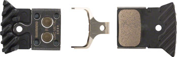 Shimano L04C-MF Disc Brake Pads and Springs - Metal Compound, Finned Alloy and Stainless Steel Back Plate, One Pair