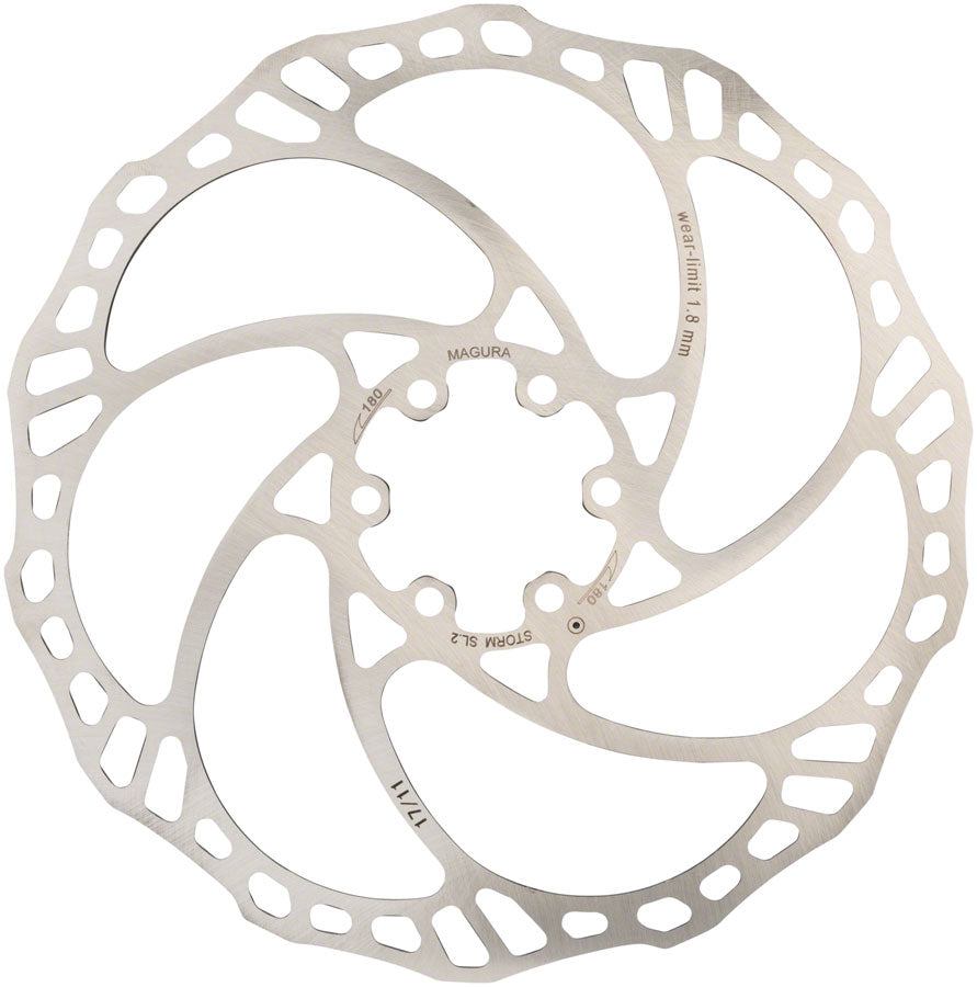 Magura Storm SL.2 Disc Brake Rotor - 180mm, 6-Bolt, Silver