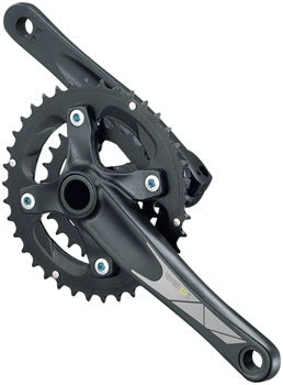 Samox TAF26 Crankset - 175mm, 9-Speed, 36/22t, 104/64 BCD, 24mm CrMo Crank Spindle, Black