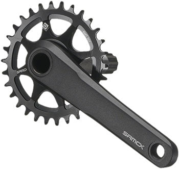 Samox TAM38 Fat Bike Crankset - 170mm, 11-Speed, 30t, Direct Mount Samox, 24mm CrMo Crank Spindle, For 100mm BB Shell, Black