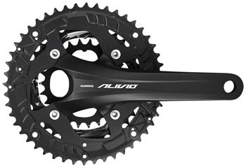 Shimano Alivio FC-T4060 Crankset - 175mm, 9-Speed, 48/36/26t, 104/64 BCD, Hollowtech II Spindle Interface, Black