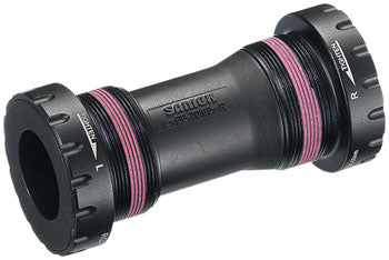 Samox English Bottom Bracket - English (BSA), 68/73mm, For 24mm Spindle, External, Black