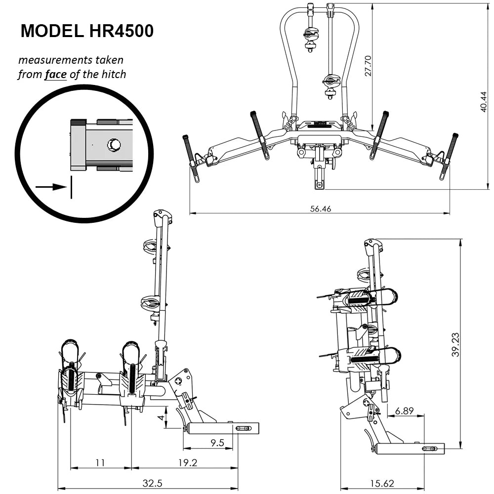 Hollywood Racks Destination E Bike Rack for Electric Bikes Hitch Rack