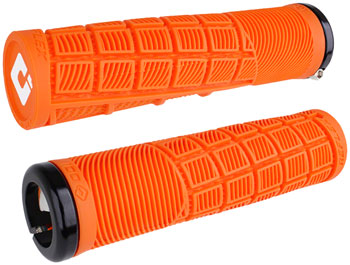 ODI Reflex V2.1 Grips - White/Orange, Lock-On