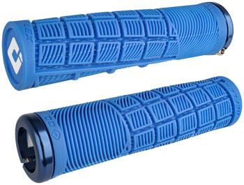 ODI Reflex V2.1 Grips - White/Blue, Lock-On