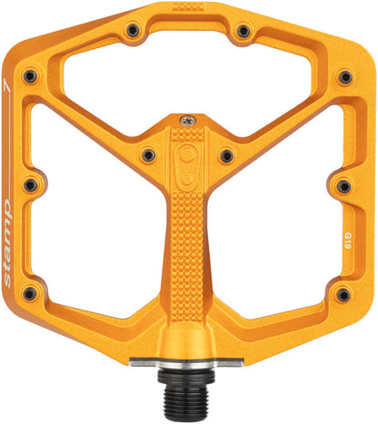 Crank Brothers Stamp 7 Pedals - Platform, Aluminum, 9/16", Orange, Large