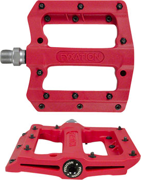 Fyxation Mesa MP Pedals - Platform, Composite/Plastic, 9/16", Red