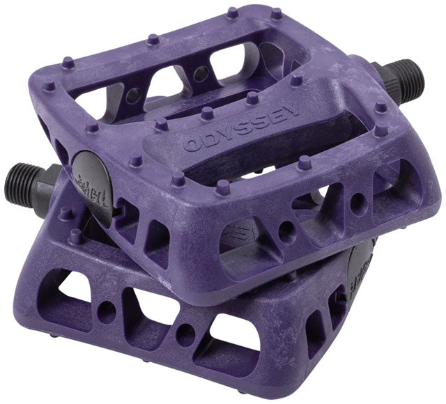 Odyssey Twisted PC Pedals - Platform, Composite/Plastic, 9/16", Midnight Purple