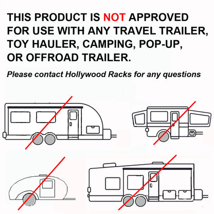 Hollywood HR1700 Sport Rider RV Fat & Electric Compatible  RV Hitch Rack, 2 Bikes, Black