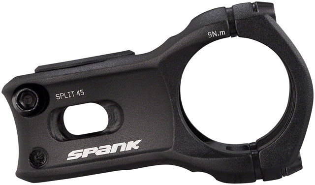 Spank Split 35 Stem - 45mm, 35 Clamp, +/-0, 1 1/8", Aluminum, Black