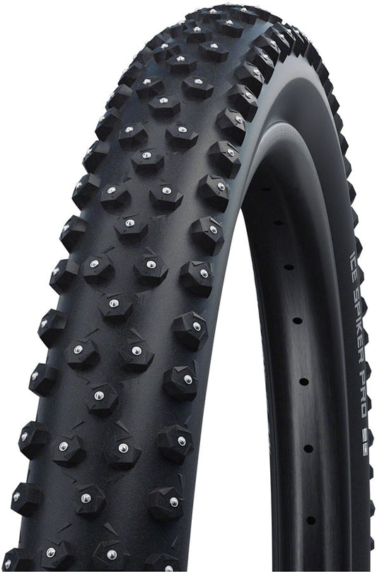 Schwalbe Ice Spiker Pro Tire - 27.5 x 2.25, Tubeless, Folding, Black, Performance, RaceGuard, Double Defense, 378 Aluminum Studs