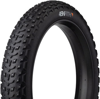 45NRTH Dillinger 5 Tire - 26 x 4.6, Tubeless, Folding, Black, 120 TPI, 258 Concave Carbide Aluminum Studs