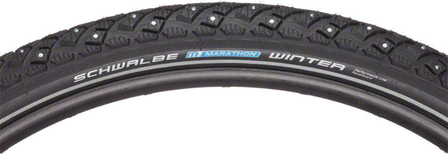 Schwalbe Marathon Winter Plus Tire - 29 x 2, Clincher, Wire, Black/Reflective, Performance Line, 208 Steel Studs
