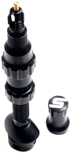 Stan's Tubeless Exo-Core Valve Stems - Alloy, Medium, Black, Pair