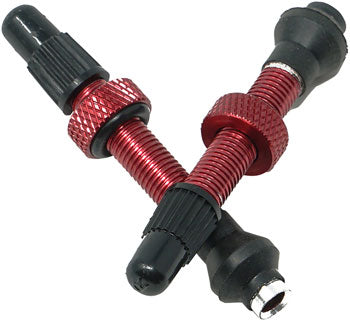 Industry Nine Tubeless Valves - 40mm, Red, Pair