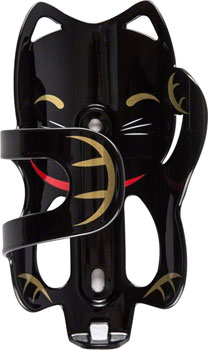 Portland Design Works Lucky Cat Water Bottle Cage: Black Cat