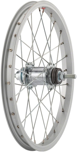 Sta-Tru Single Wall Rear Wheel - 16", 3/8" x 110mm, Coaster Brake, Freewheel, Silver, Clincher