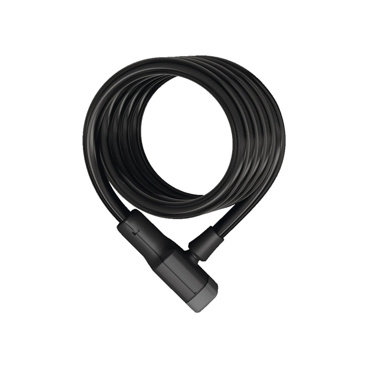 ABUS Primo 5510 Keyed Coiled Cable Lock: 180cmx10mm With Mount, Black (Bicycle Locks) – showcase image