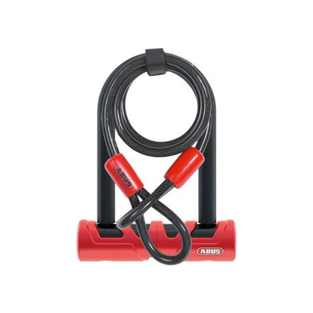 Abus Ultimate U-Lock - x 5.5", Keyed, Black, Includes Cobra Cable (Bicycle Locks) – studio product photo